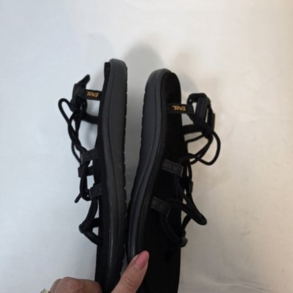 Teva Womens Size 7 Voya Infinity Strappy Sandals Black 1019622 Mush Topsole - Picture 13 of 16